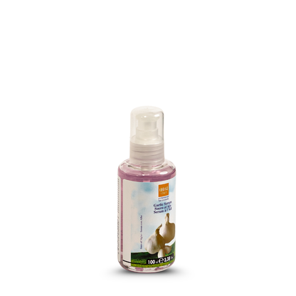 Garlic Serum for hair growth in 100ml bottle with pump, natural hair care treatment