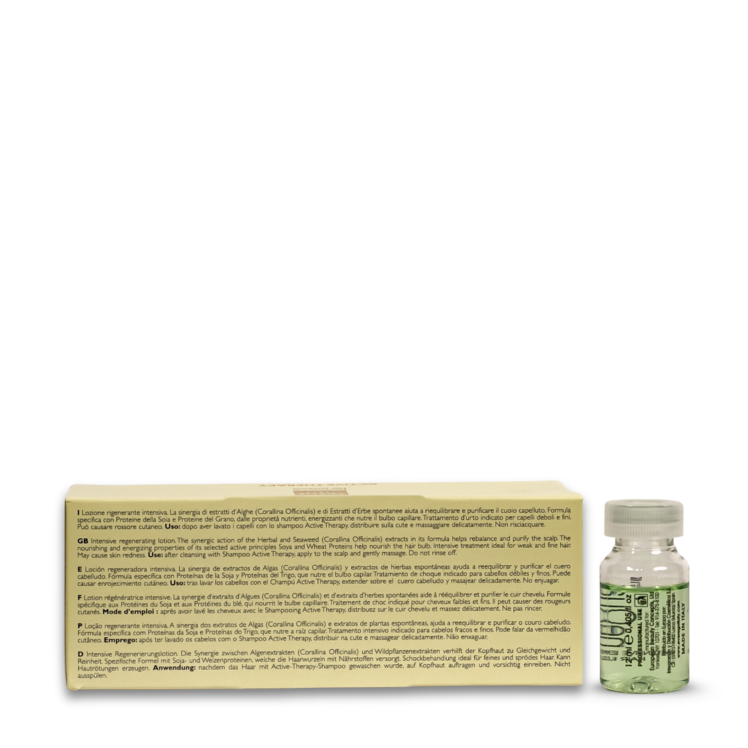 Intensive regenerating hair lotion with algae & soy protein for weak, fine hair – made in Italy