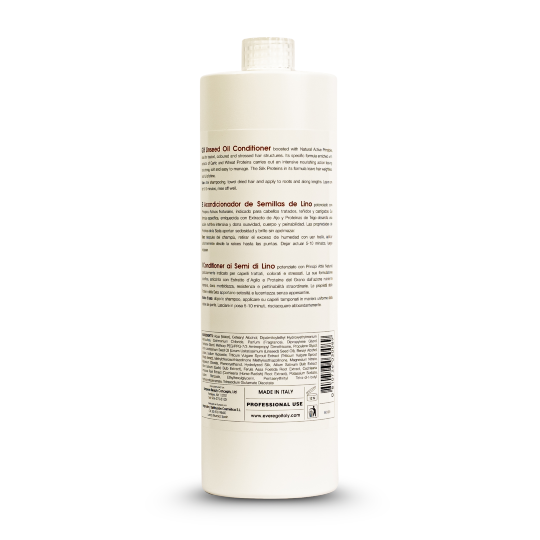 Unseed Oil Conditioner for treated, colored, stressed hair – Made in Italy, professional use
