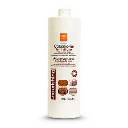 Nourishing hair conditioner with garlic, wheat & silk proteins for treated, colored hair