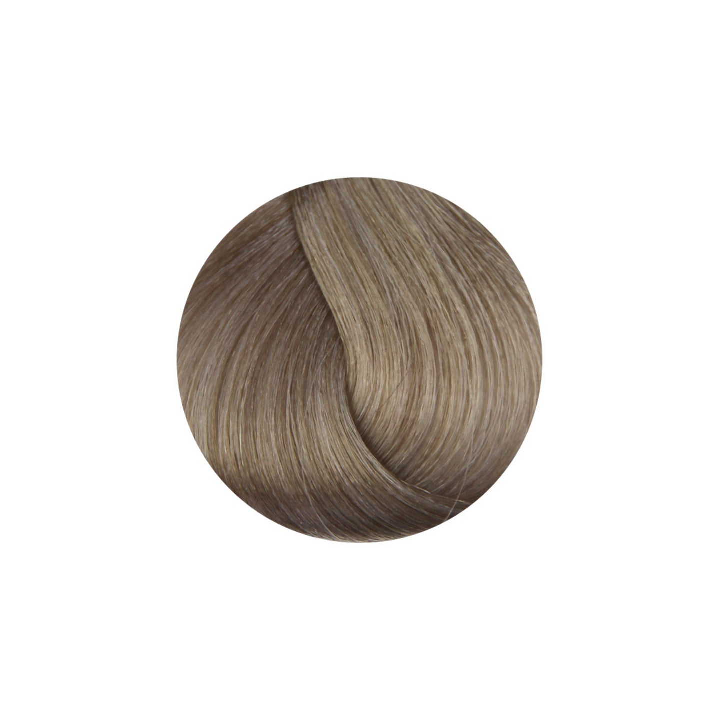 Ash brown hair color swatch, smooth texture, beauty salon shade