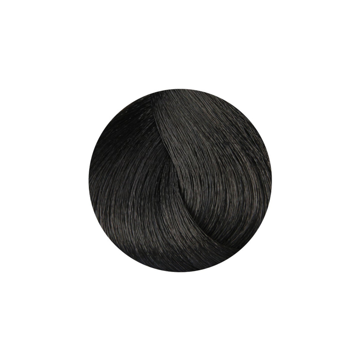 Dark ash brown hair color swatch for professional salon use