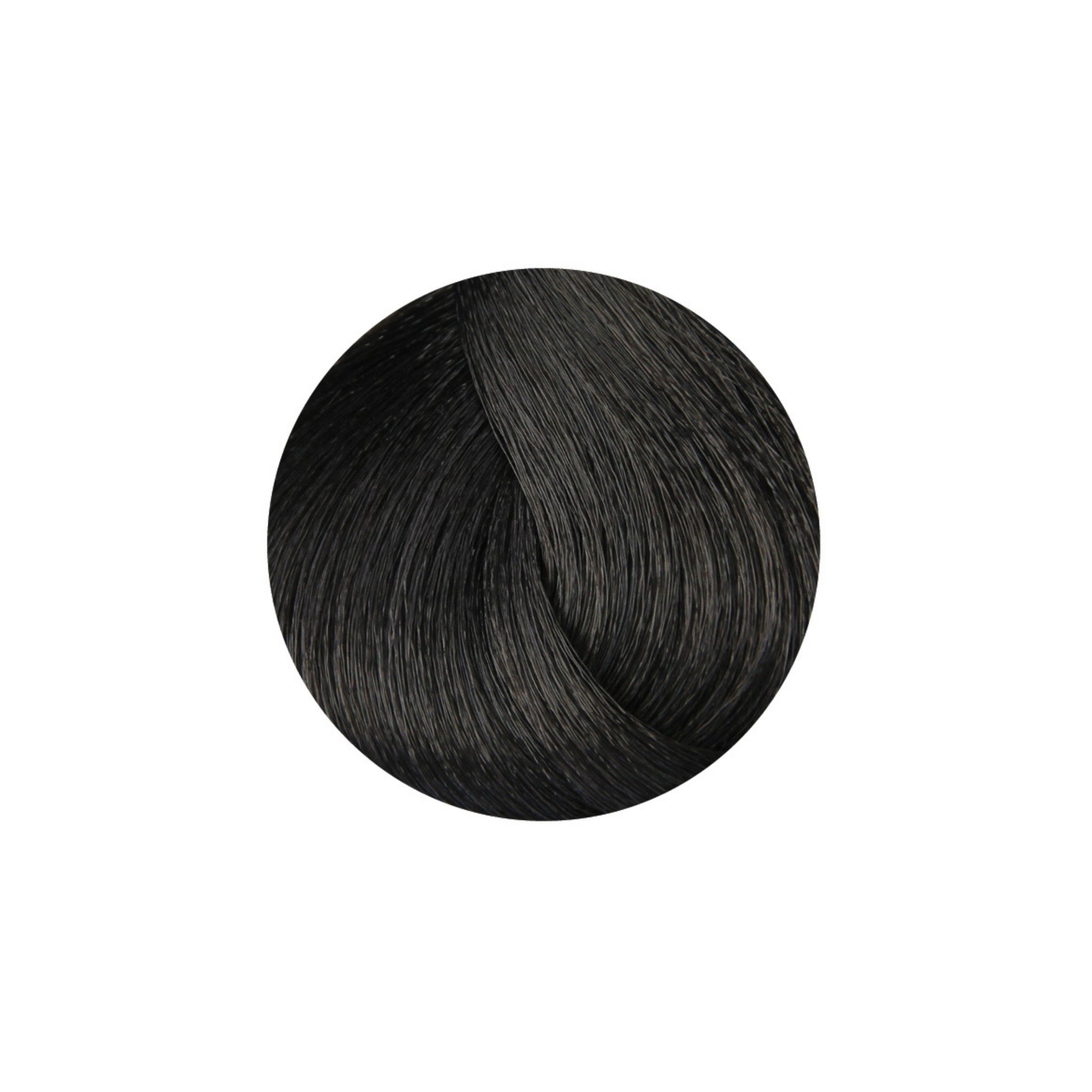 Dark ash brown hair color swatch for professional salon use