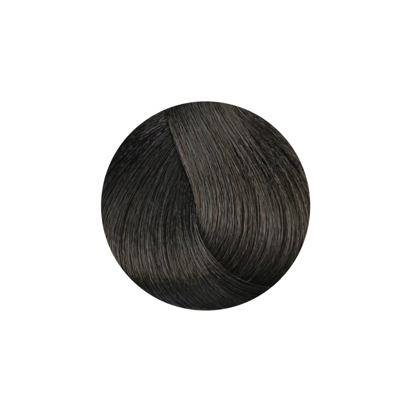 Dark ash brown hair color swatch for professional salon use