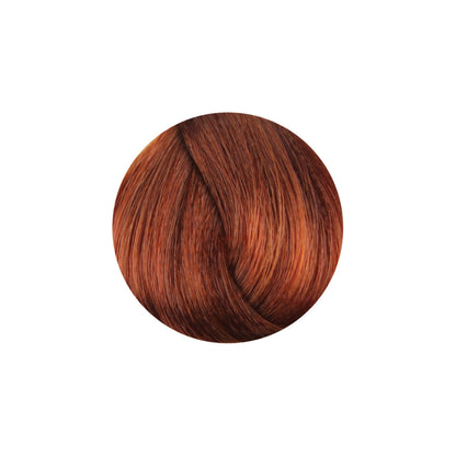 Rich copper brown hair color swatch for salon or home use, showcasing vibrant tone and smooth texture.