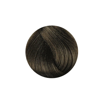 Dark brown hair color swatch with natural highlights for salon or home use