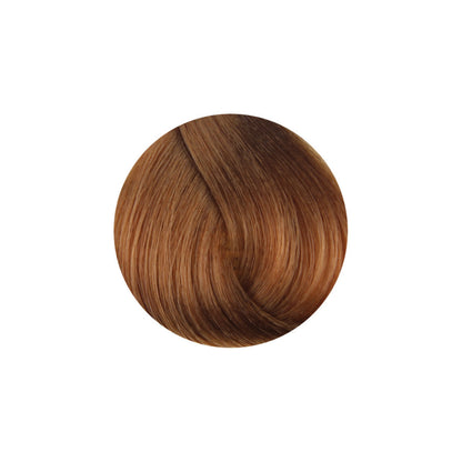 Rich medium brown hair color swatch for salon or home use, showcasing smooth, glossy texture.