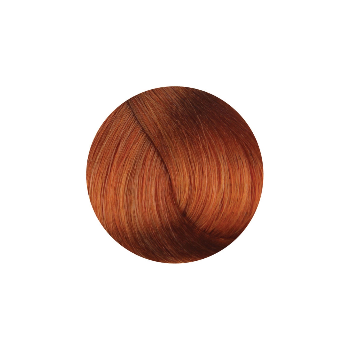 Rich copper red hair color swatch for salon or at-home dye, vibrant and glossy finish