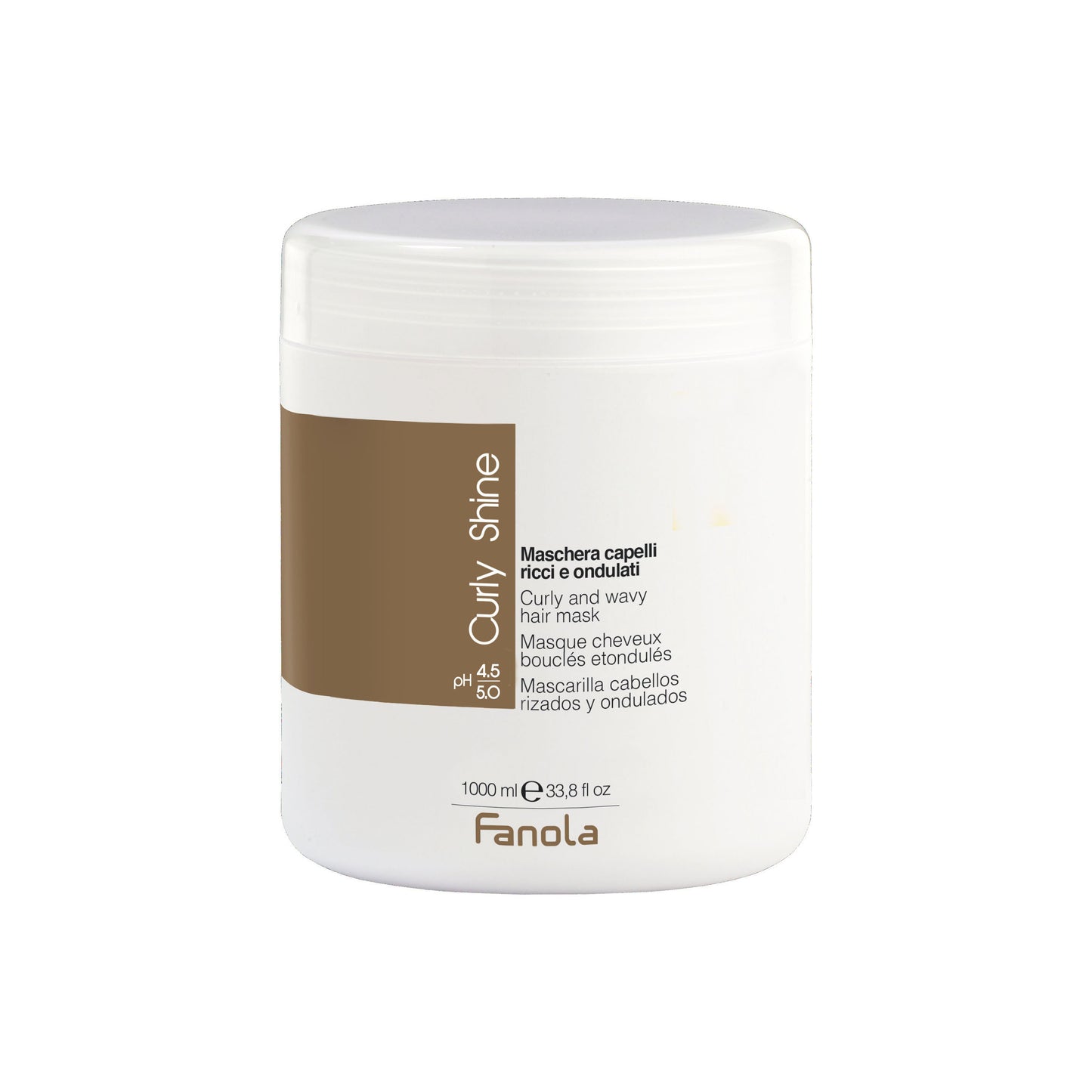 Curly Shine hair mask for curly and wavy hair, 1000ml, pH 4.5-5.0, by Fanola
