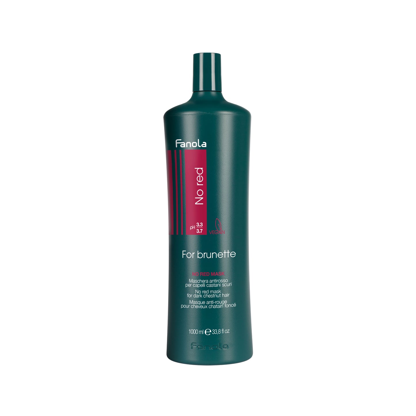 Fanola No Red Mask for brunette hair, vegan hair care treatment, 1000ml bottle