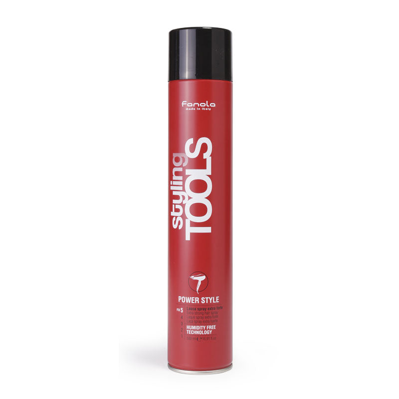 Fanola Styling Tools Power Style extra strong hair spray, humidity-free technology, made in Italy