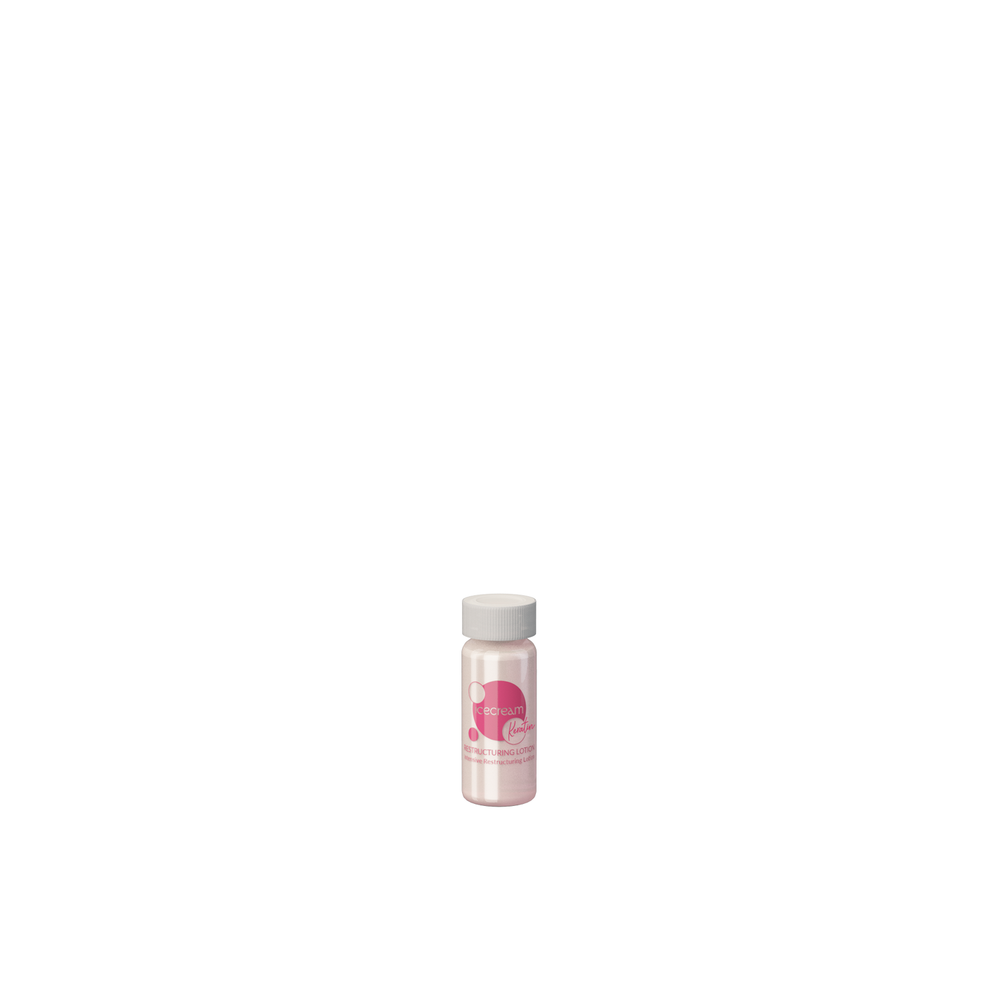 Icecream Keratin Restructuring Lotion for hair repair and smoothing, beauty product with pink label