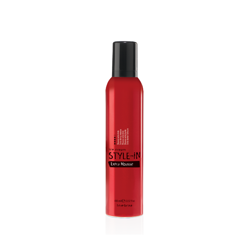 Red Inebrya Style-In Extra Mousse hair styling foam for volume and hold
