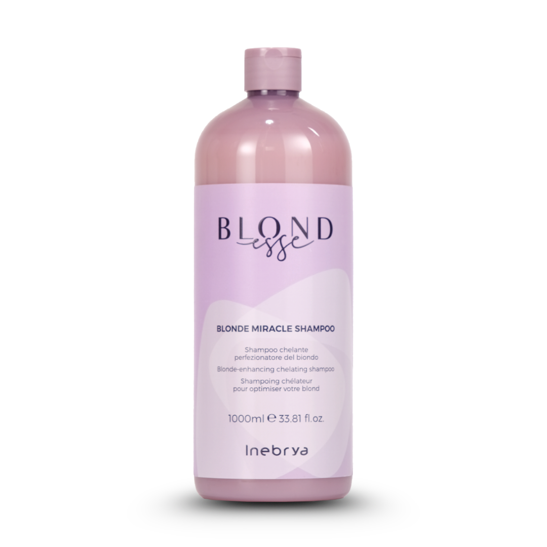 Blonde Miracle Shampoo for blonde hair care, 1000ml chelating formula in lavender bottle