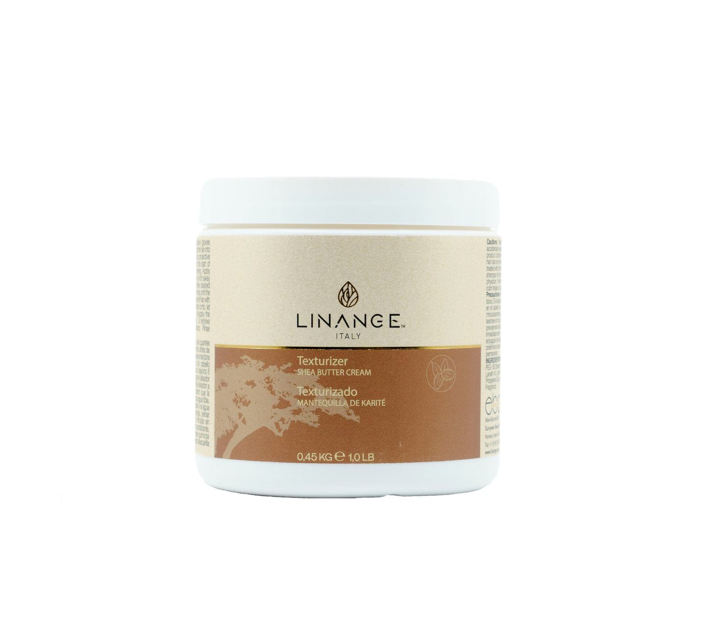 Linange Italy Texturizer Shea Butter Cream for hair texture and moisture, 1 lb jar
