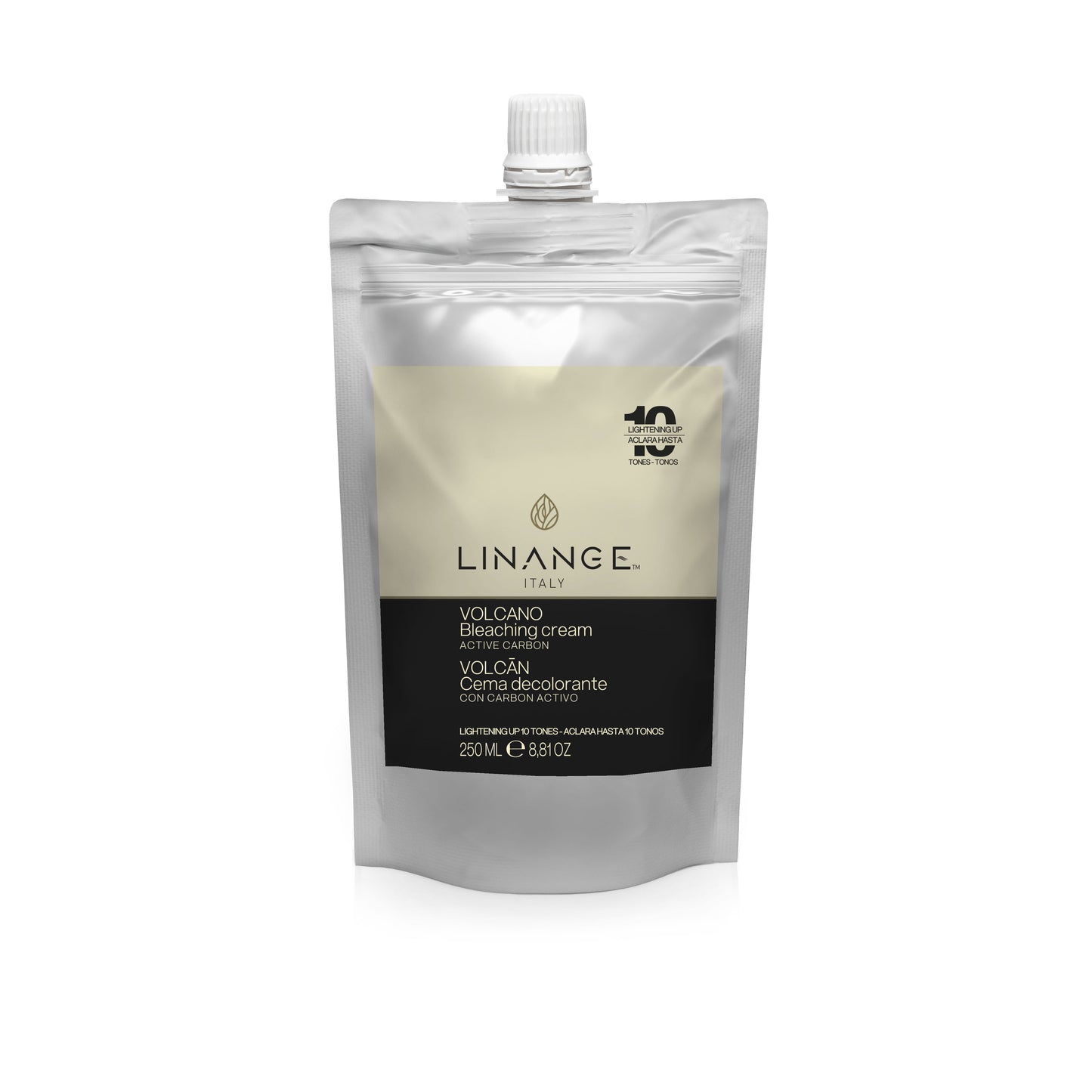 Linange Volcano Bleaching Cream with Active Carbon, lightens up to 10 tones, 250ml