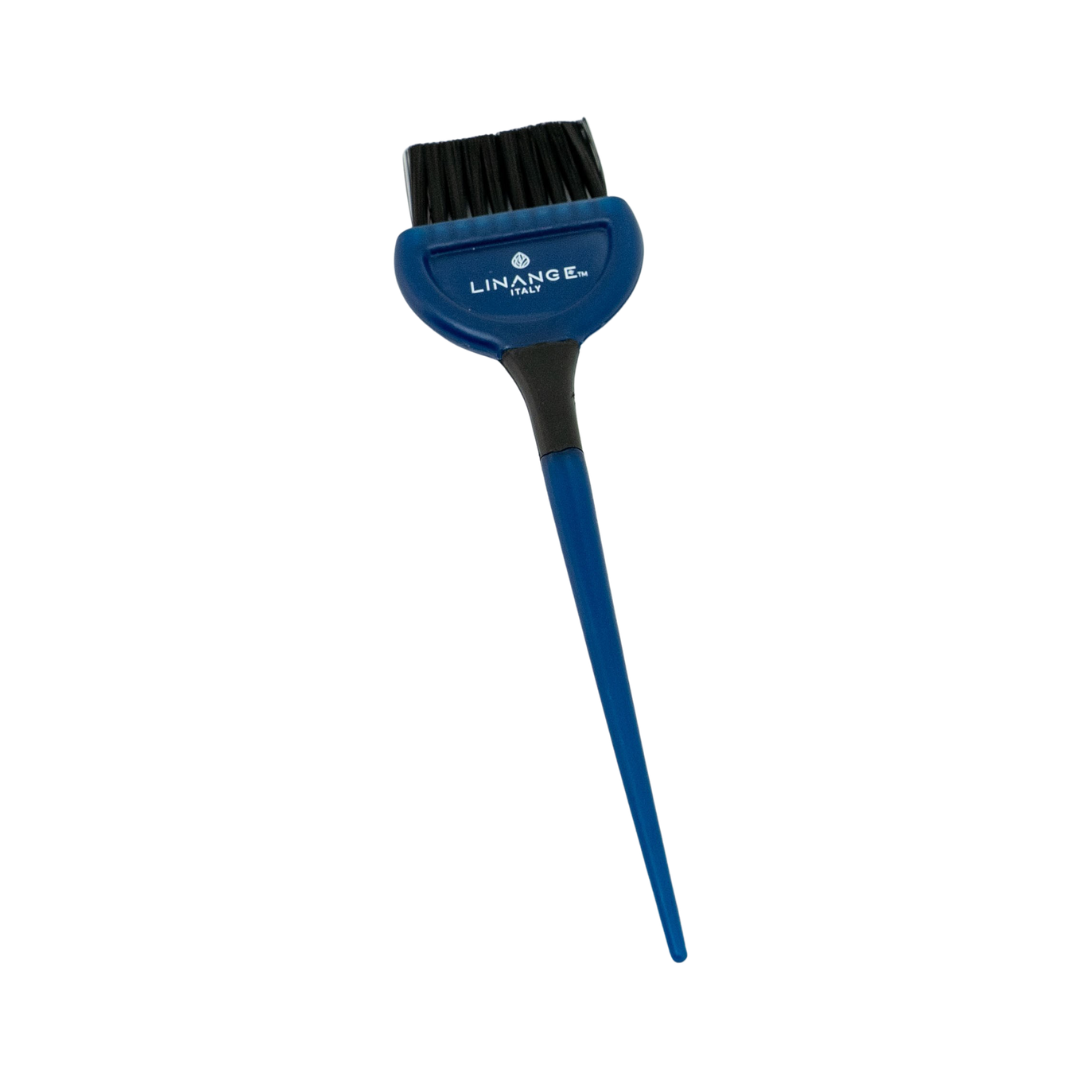 Blue Linange Italy hair dye brush with black bristles for salon coloring applications