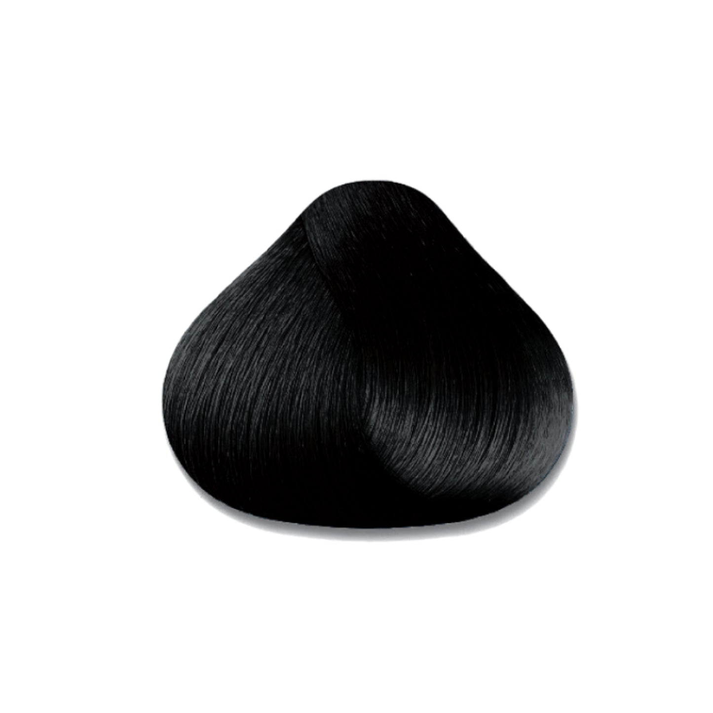 Deep black hair color swatch for salon or home use, showcasing rich, smooth texture