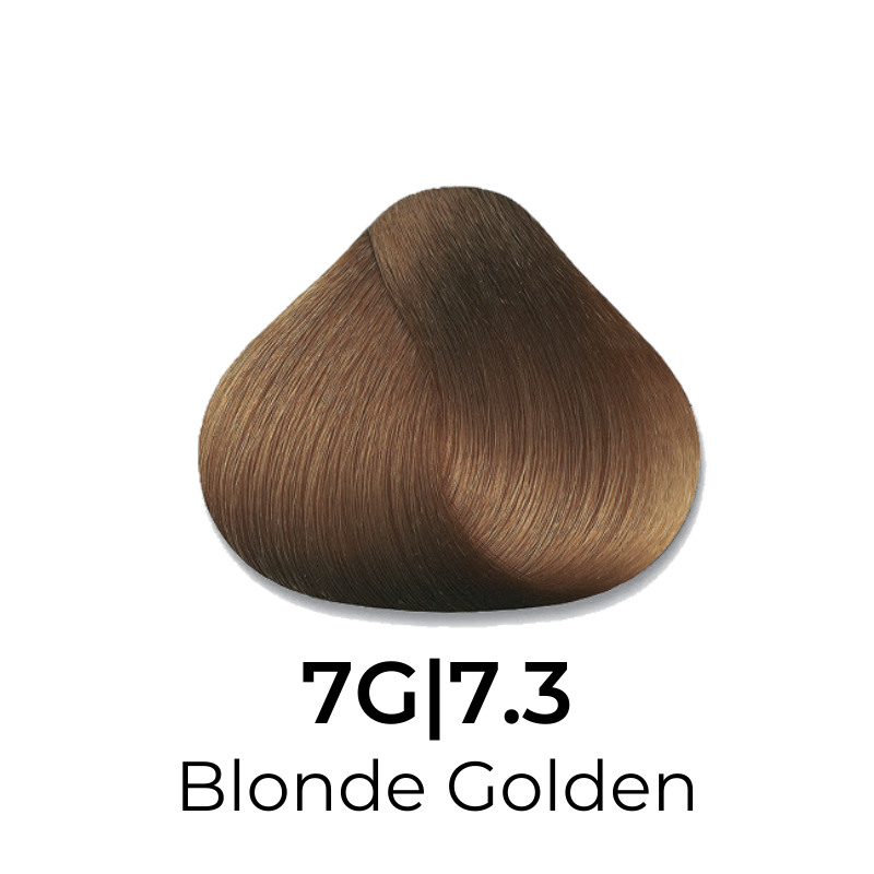 7G/7.3 Blonde Golden hair color swatch, smooth and shiny tone for salon or home use
