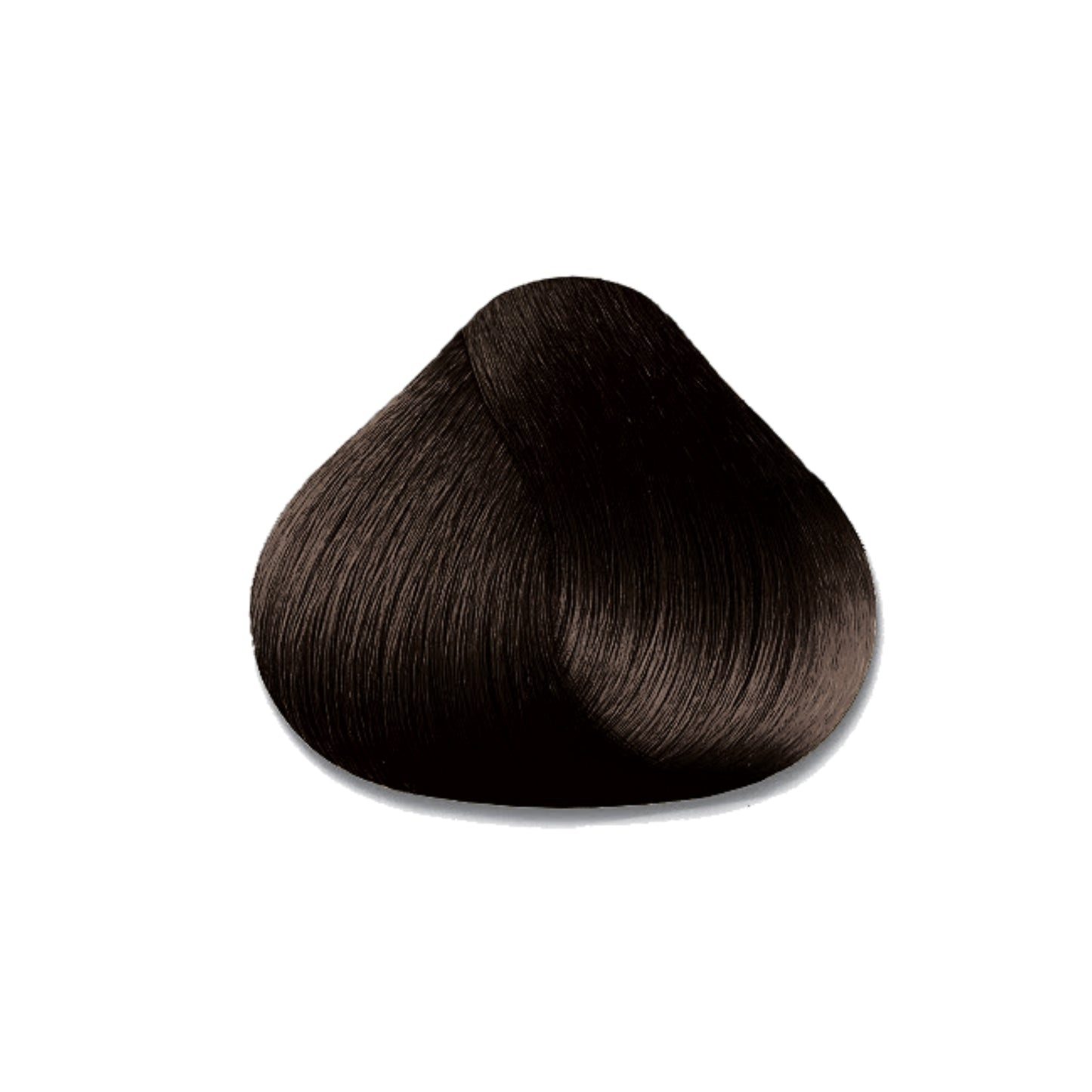 Rich dark brown hair color swatch for salon or home use, showcasing smooth, glossy texture.
