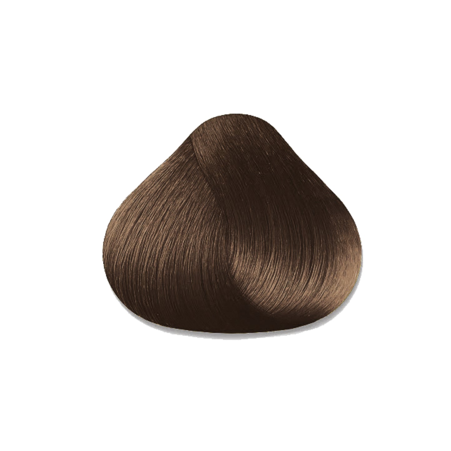 Rich medium brown hair color swatch for salon or at-home dye, showcasing smooth, glossy texture