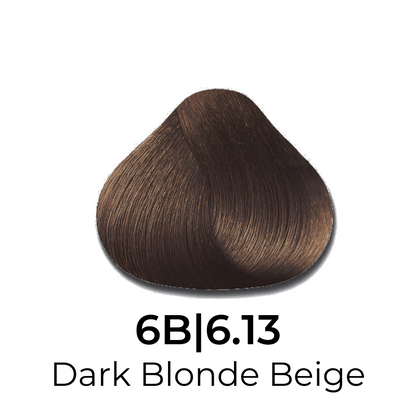 Dark Blonde Beige hair color swatch 6B|6.13 for salon or home use