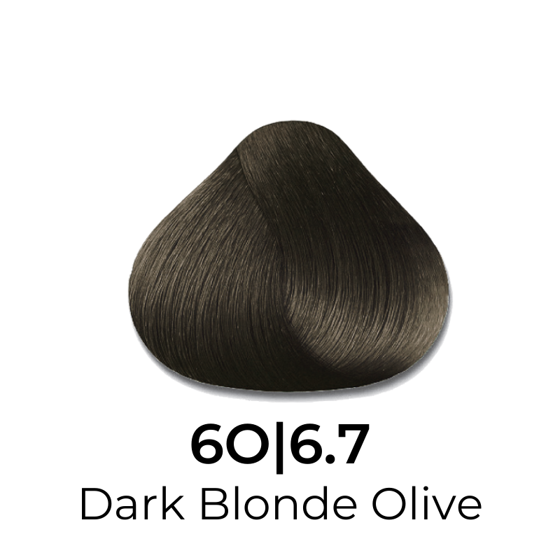 Dark Blonde Olive hair color swatch 60|6.7 for salon or home use