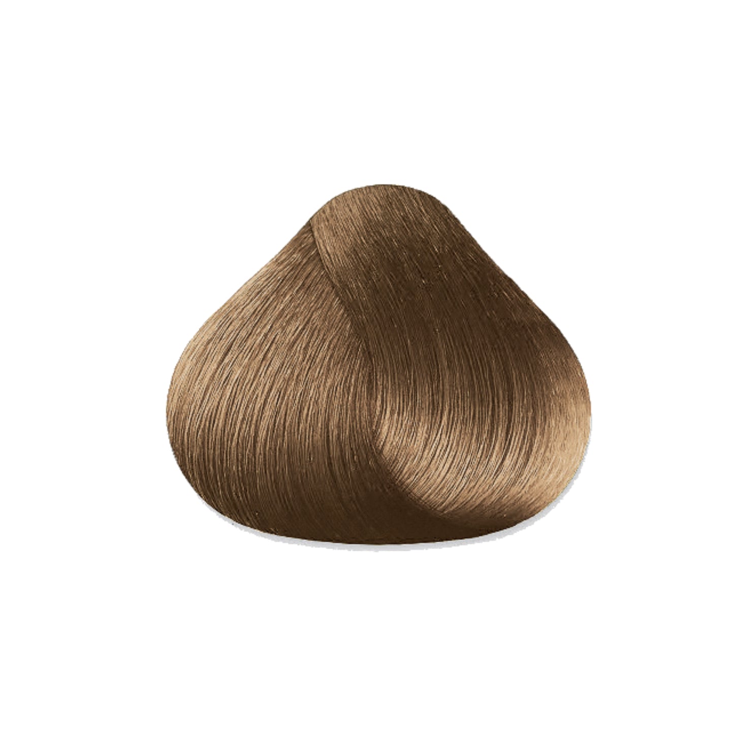 Smooth medium brown hair swatch for salon color selection