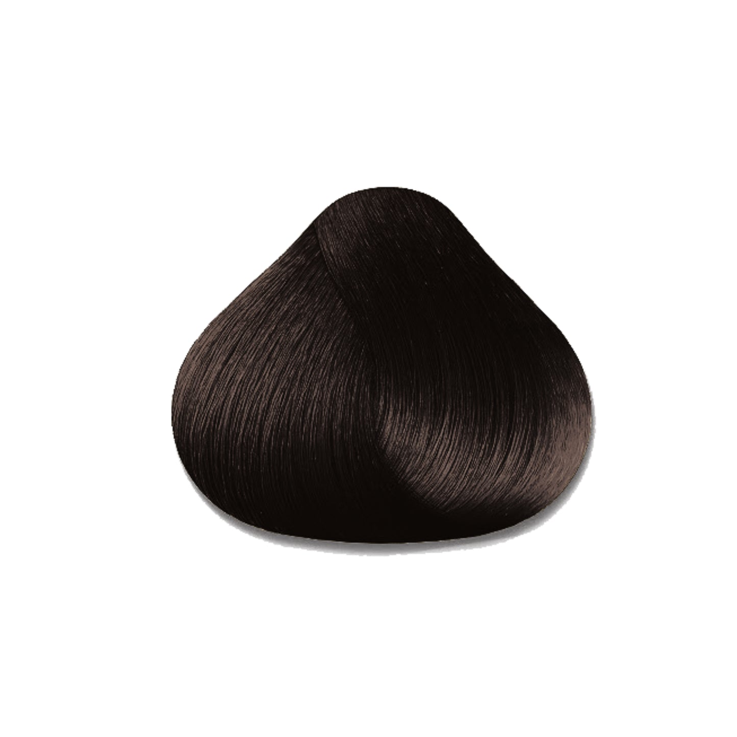 Rich dark brown hair color swatch for salon or home use, showcasing smooth, glossy texture.
