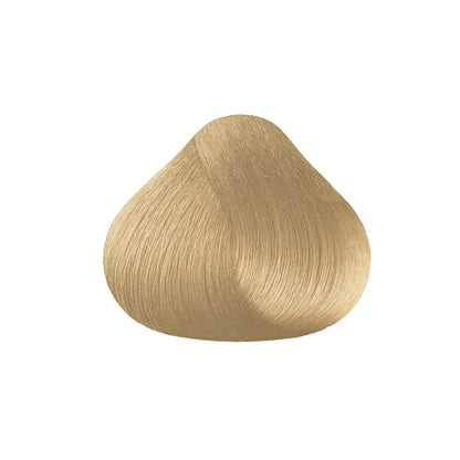 Light blonde hair color swatch for salon or at-home dye, showcasing smooth, natural-looking tone