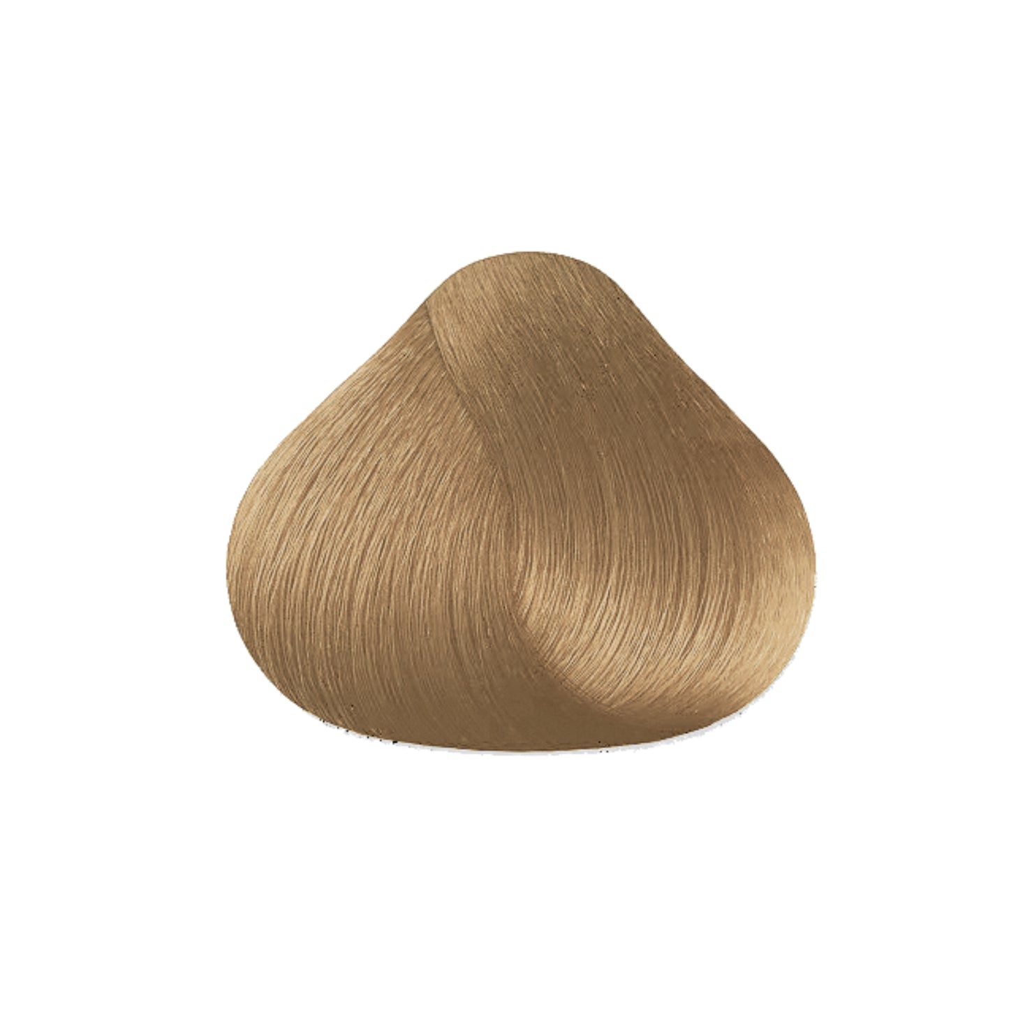 Light golden blonde hair swatch for salon color selection