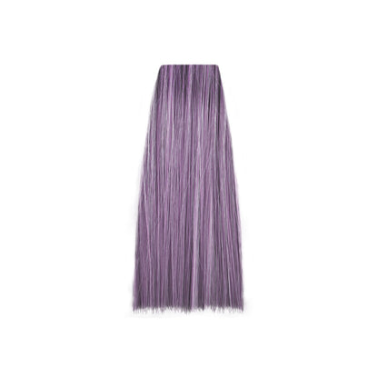 Vibrant purple hair color swatch with subtle silver highlights for bold beauty looks