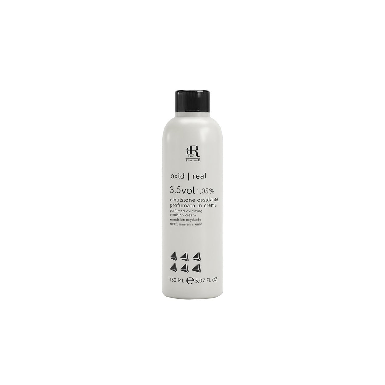 Real Star oxidizing emulsion cream 3.5 vol for hair coloring, 150ml bottle with black cap