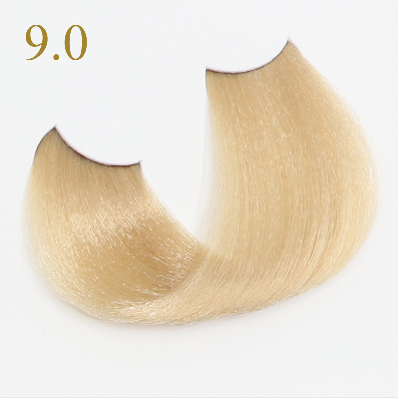 Light blonde hair swatch shade 9.0 for hair color selection