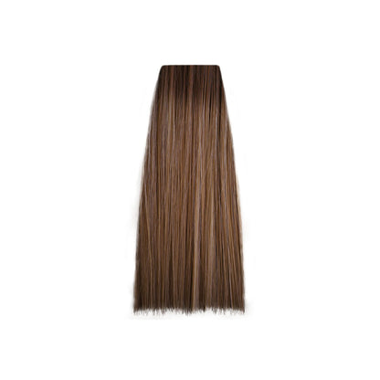 Smooth brown hair swatch for salon color matching and beauty styling
