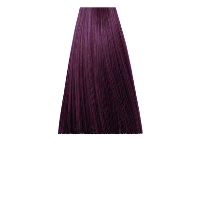Deep plum purple hair color swatch for salon or at-home dye, vibrant and rich tone