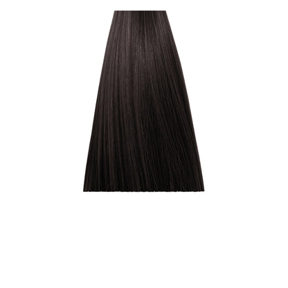 Dark brown hair color swatch, sleek and smooth for beauty styling