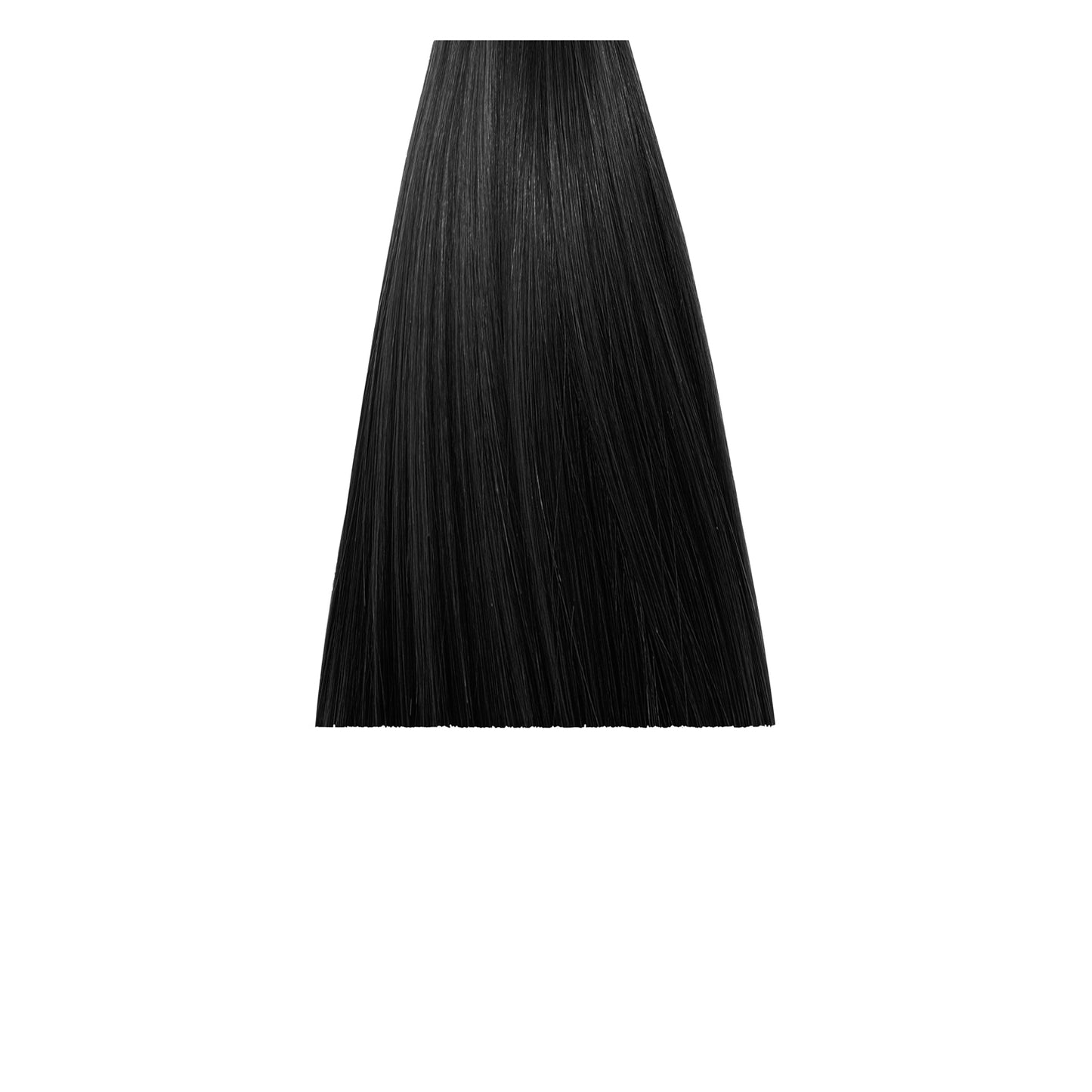 Smooth black hair swatch for beauty and hair color products
