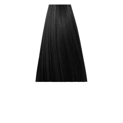 Smooth black hair swatch for beauty and hair color products