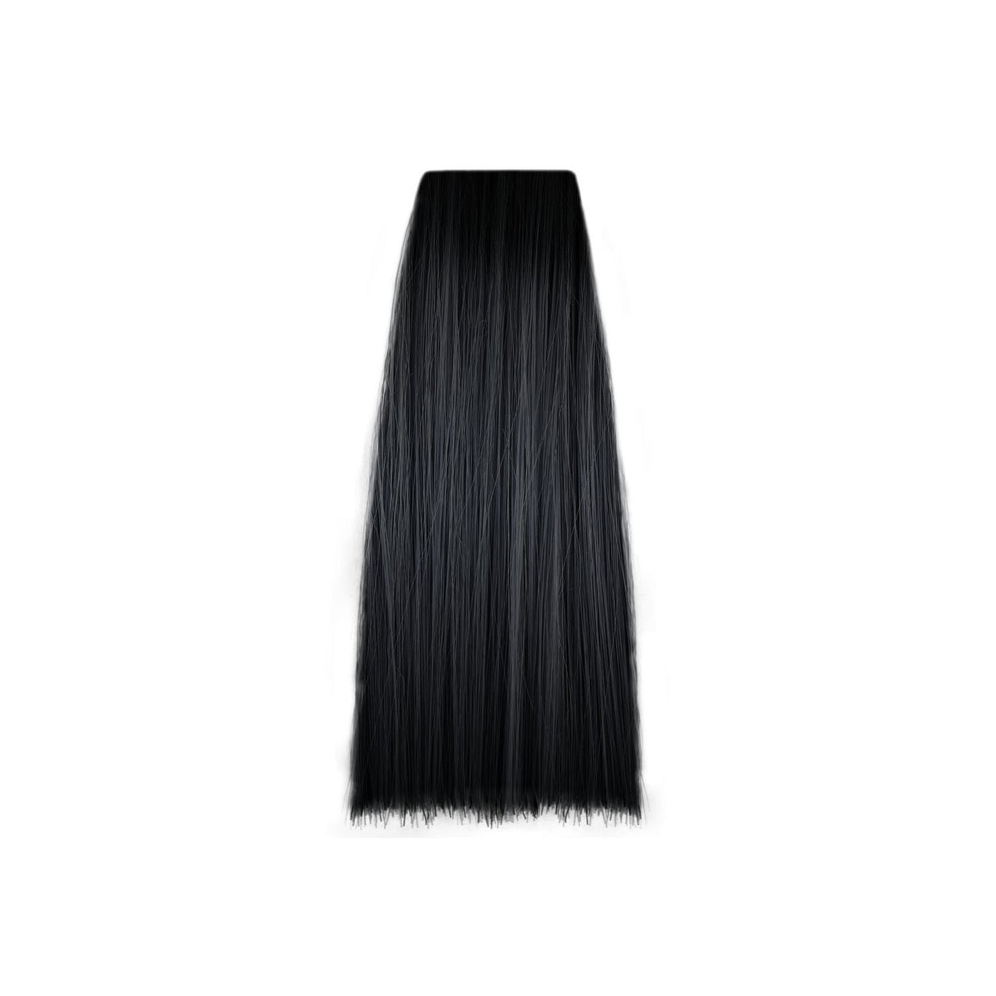 Smooth black hair swatch for beauty and salon color selection