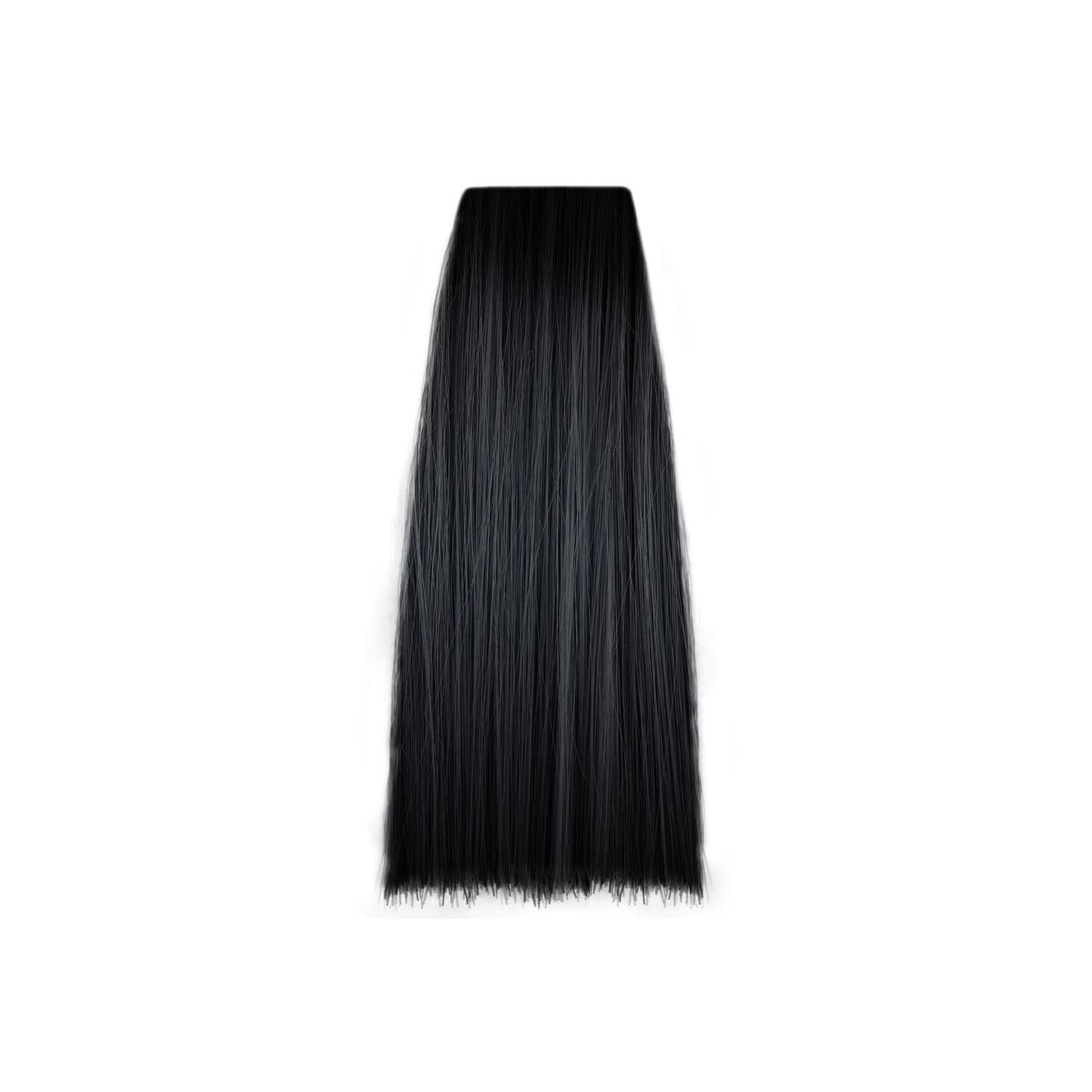 Smooth black hair swatch for beauty and salon color selection