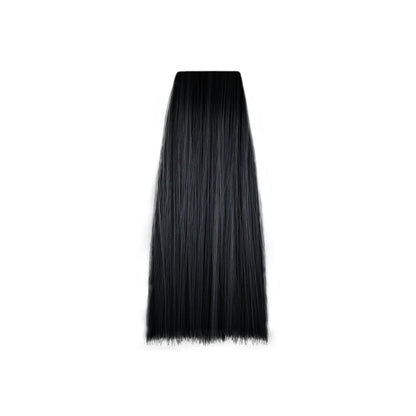 Smooth black hair swatch for beauty and salon color selection